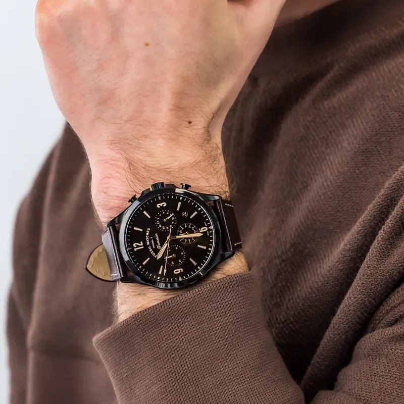 Fossil Forrester Chronograph Brown Leather Men's Watch- FS5608